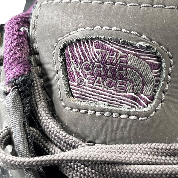 The North Face Gore-Tex Hiking Boots Shoes Gray Purple Vibram Sole Size 9 Trail - Picture 11 of 16